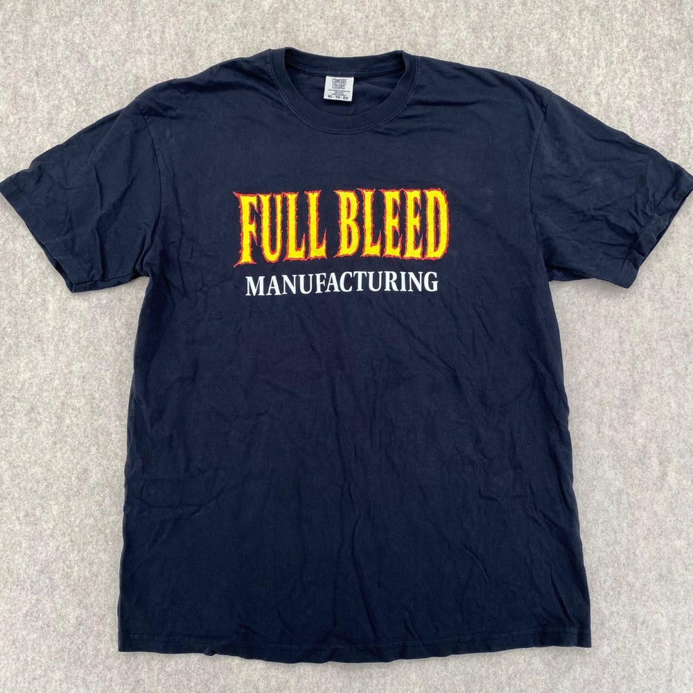Full Bleed Manufacturing Shirt Black XL Heavyweight Comfort Colors